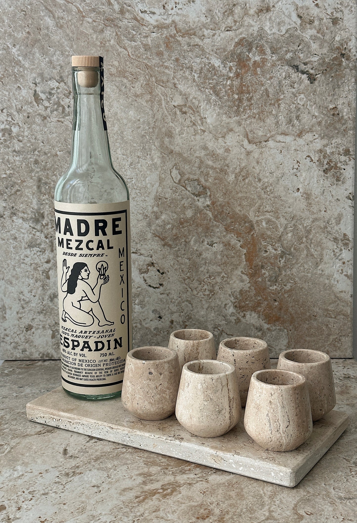 TRAVERTINE SHOT GLASSES