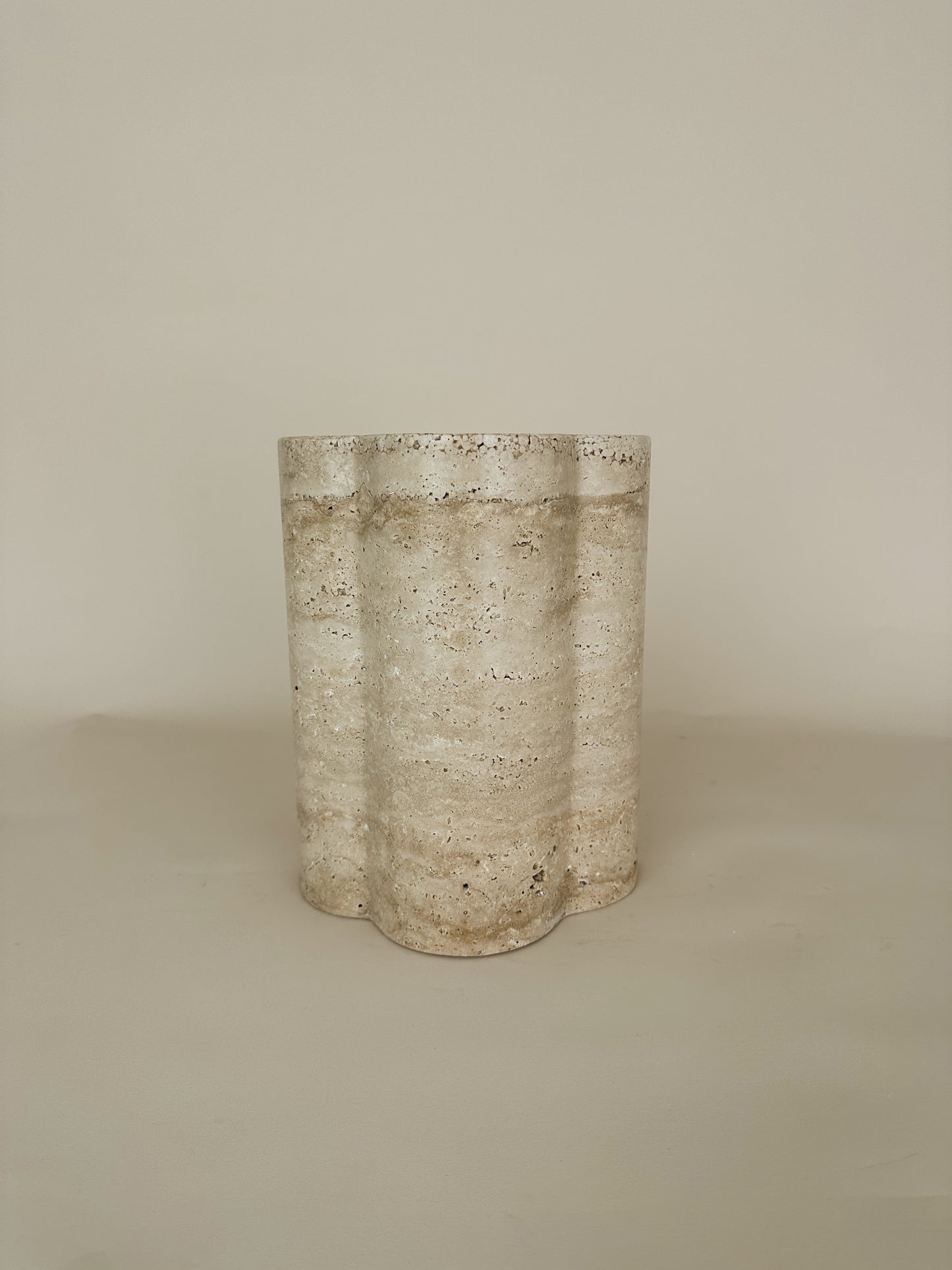 Pre- Order EMILIA FLUTED TRAVERTINE SCONCE