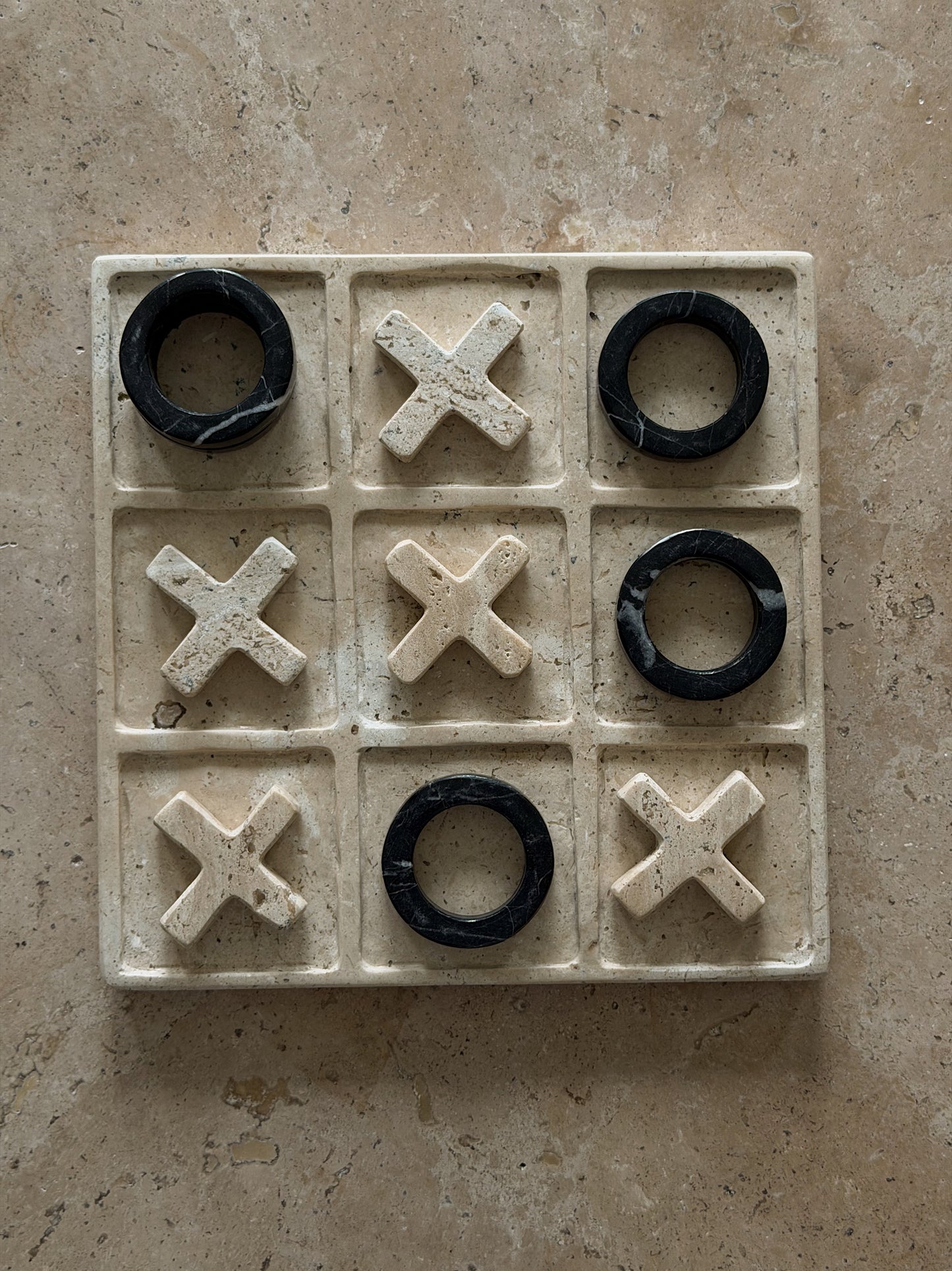 Travertine Tic Tac Toe