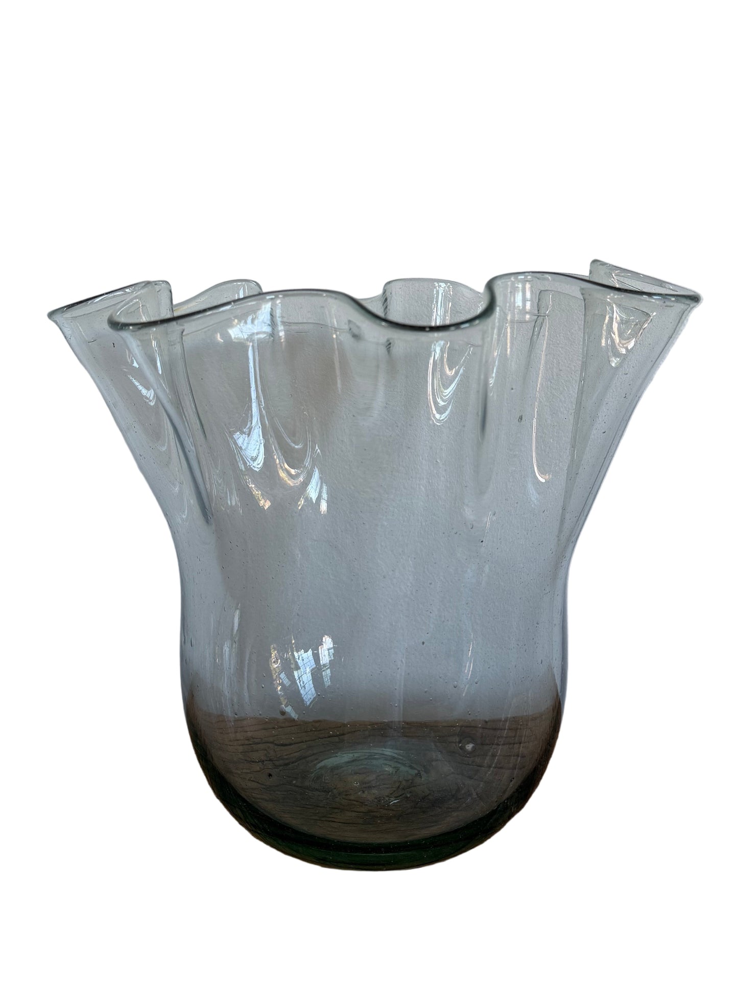 Olivia Ruffled Glass Vase