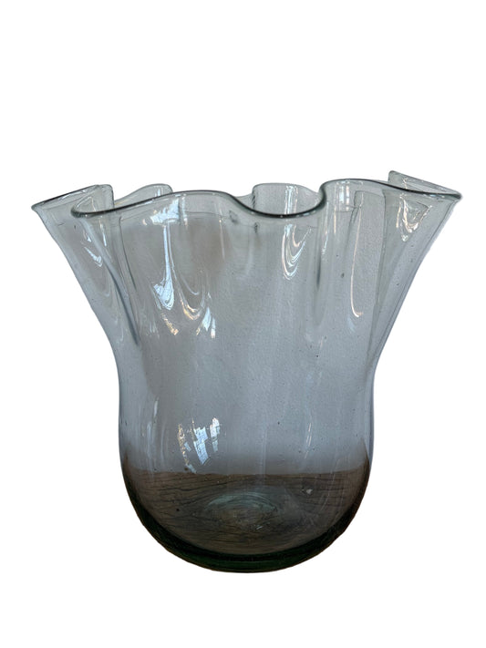 Olivia Ruffled Glass Vase