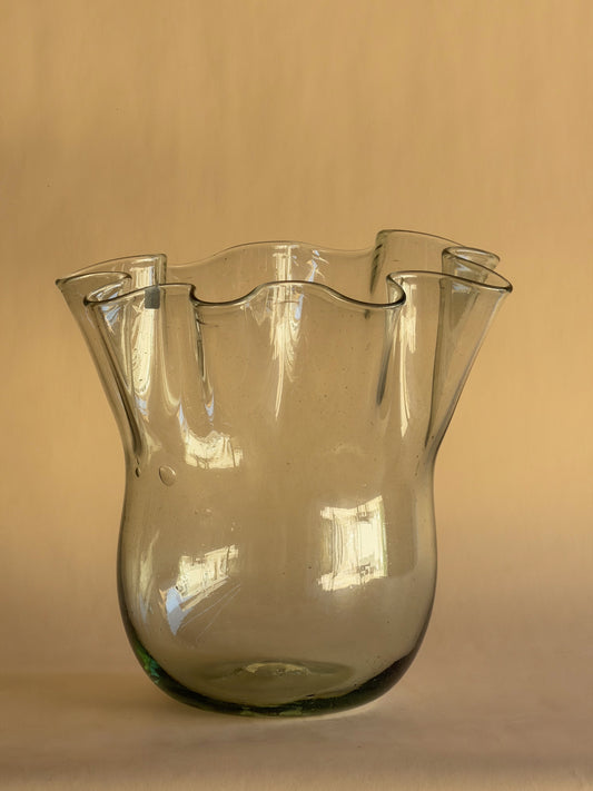 Olivia Ruffled Glass Vase