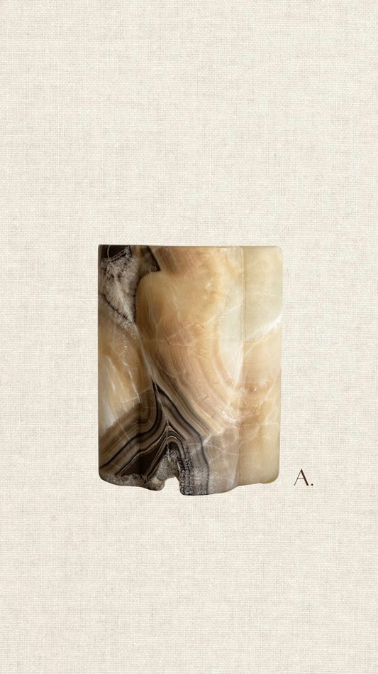 EMILIA FLUTED ONYX SCONCE