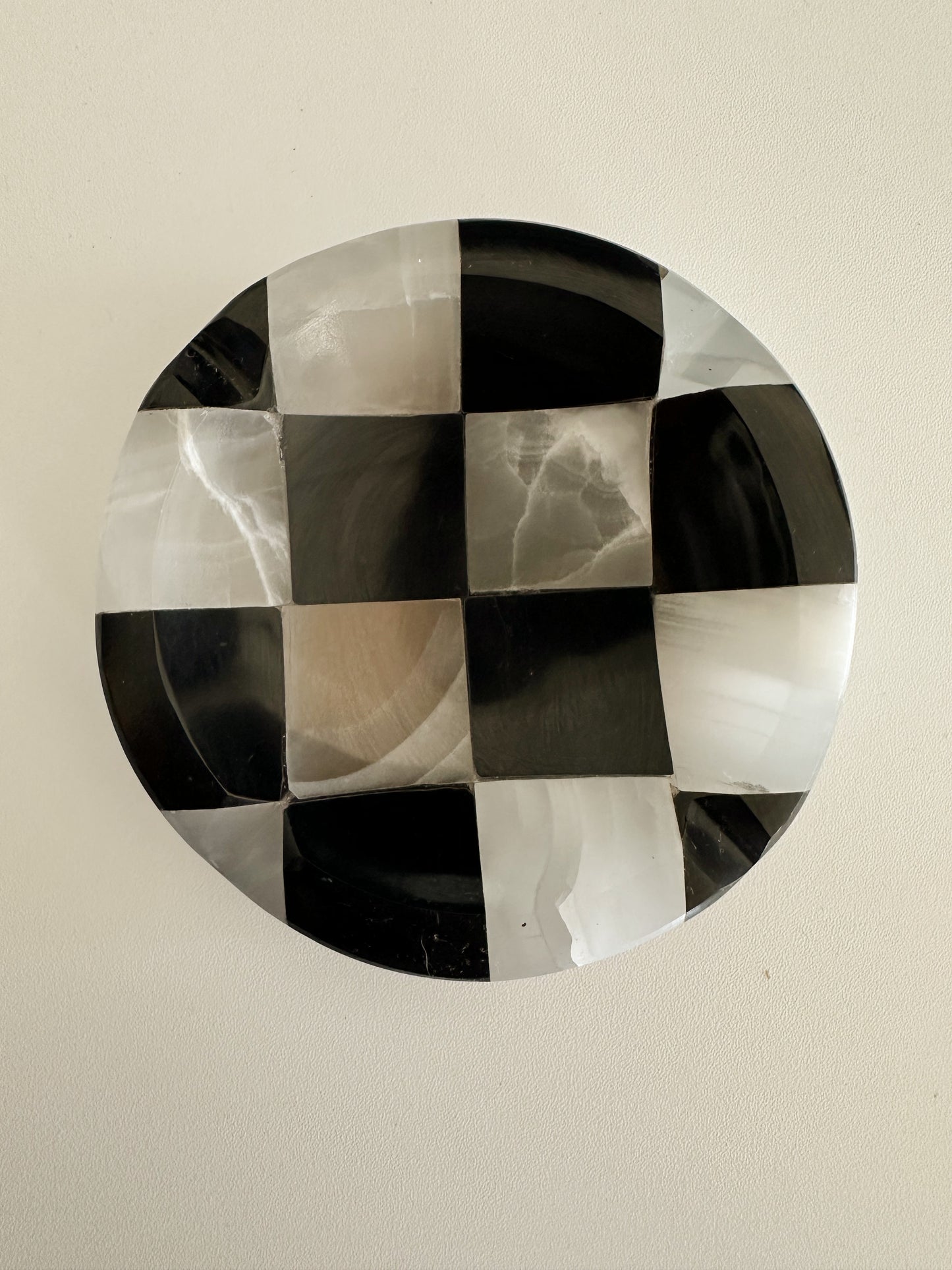 CHECKERED ONYX CATCHALL TRAY